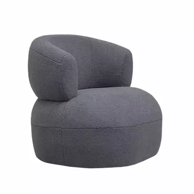 Grey Boucle Luna Accent Chair